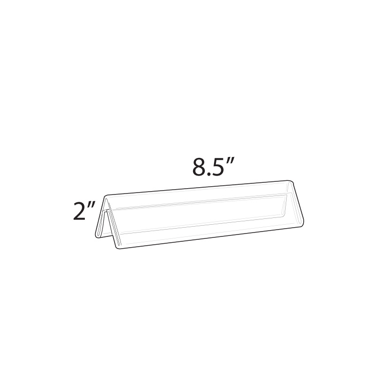 Acrylic Sign Holder Name Plate 8.5 x 2 in (Set of 10) Acrylic Sign Holder Name Plate 8.5 x 2 in (Set of 10)